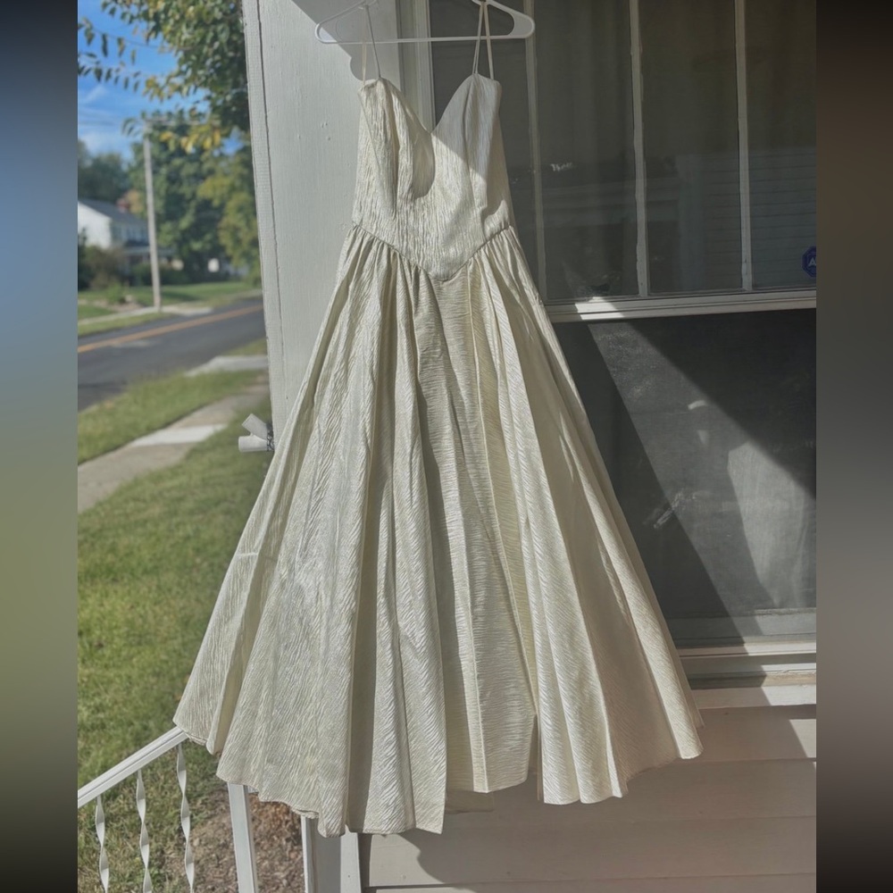 Elegant Cream Evening Gown